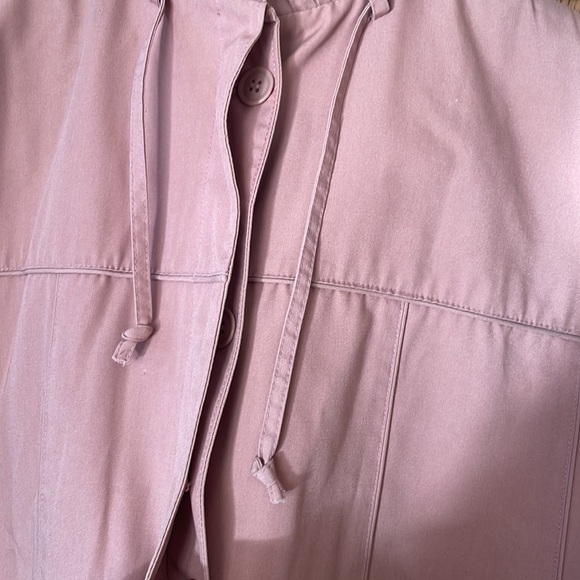 Vintage Joan Creation Blush Pink Trench Coat size 14 - Picture 4 of 11